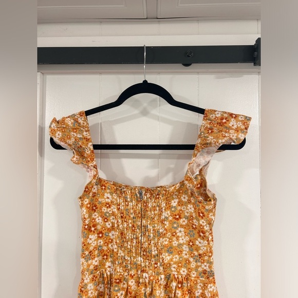 REFORMATION Lucila Linen Yellow Midi Dress 2 - Picture 10 of 10